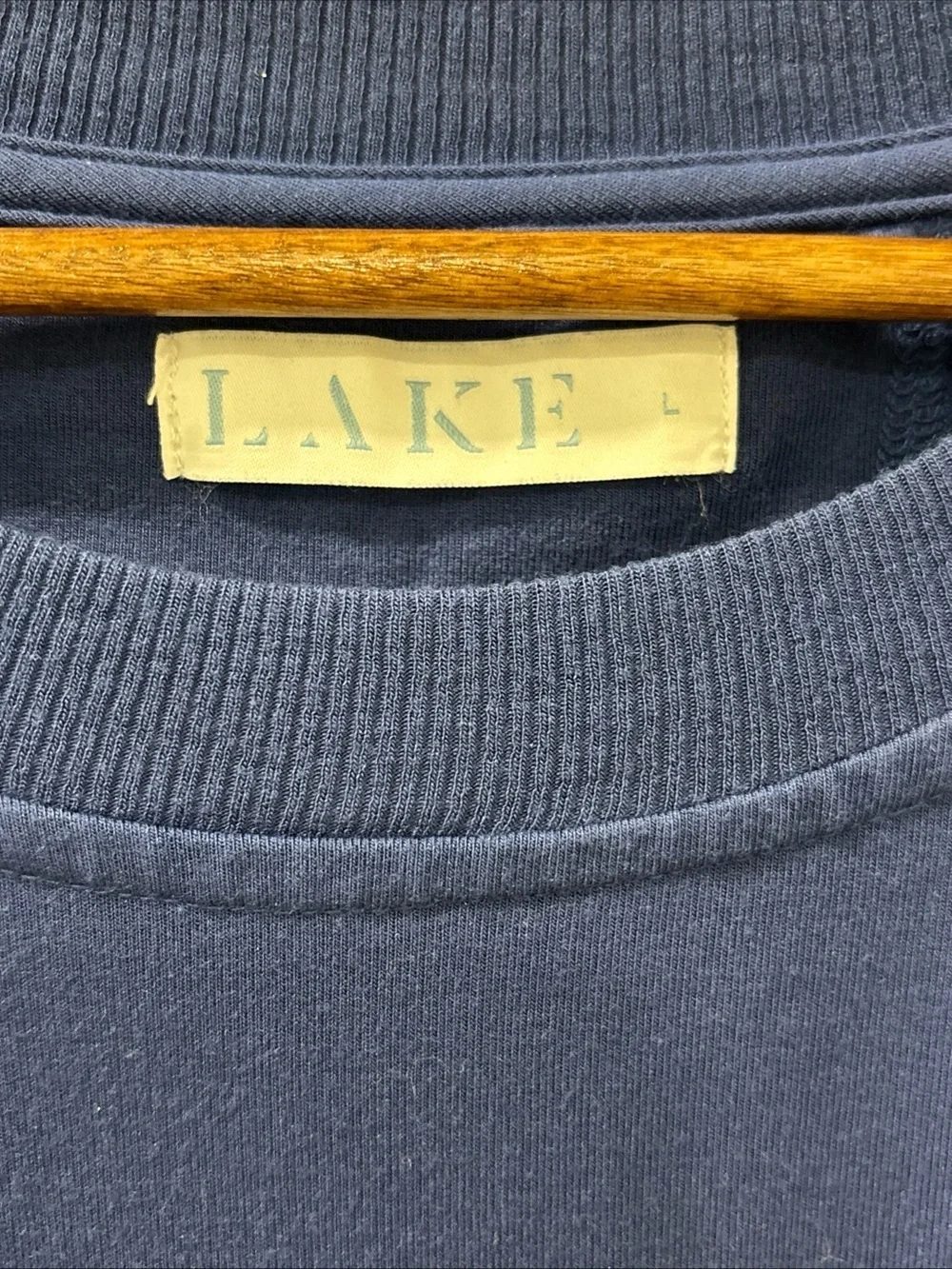 Lake DreamModal Relax Long Sleeve French Terry Lounge Pajama Shirt Size L Blue